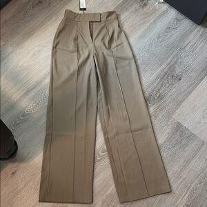 Nasty Gal Brown High-Waisted Wide-Leg Trousers